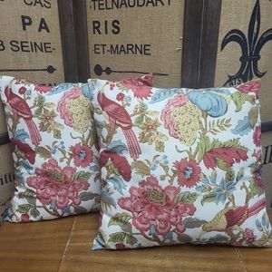 Pair of Pottery Barn Chintz Throw Pillows